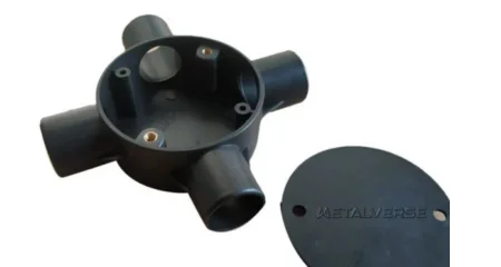 PVC surface junction box with cover